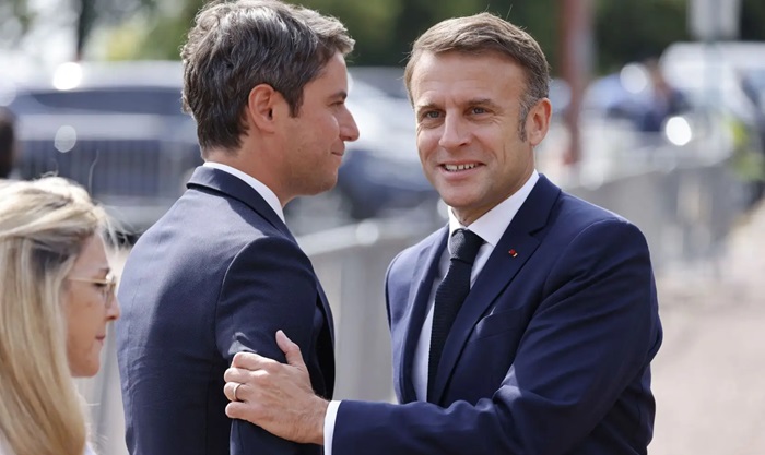 Primeiro-ministro gay Gabriel Attal e Emmanuel Macron