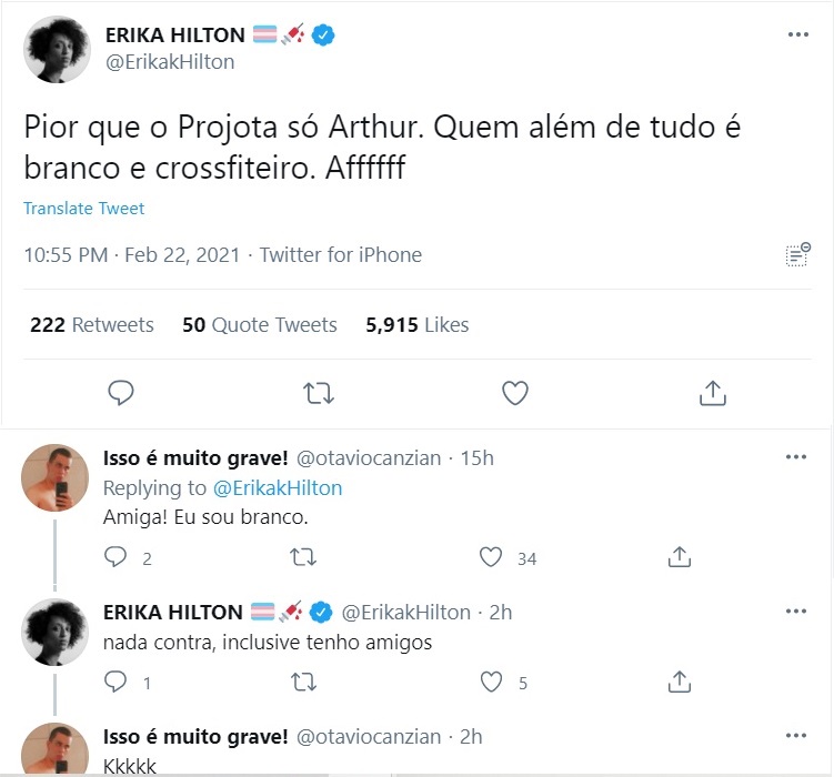 erika hilton racismo vereadora são paulo