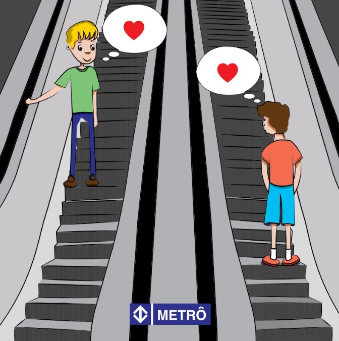 Metrô de Sao Paulo faz post fofo sobre paquera e crush gay