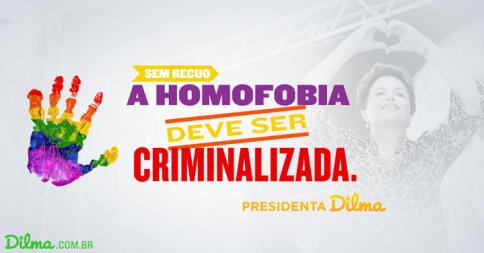 Arte com frase de apoio aos direitos LGBT foi postada no Facebook oficial da candidata