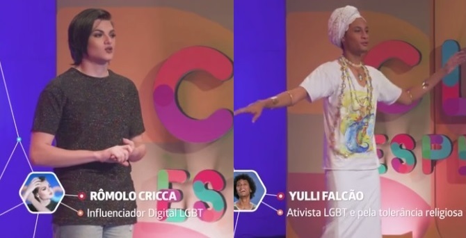 Dois jovens LGBT participam do Criança Esperança 2017